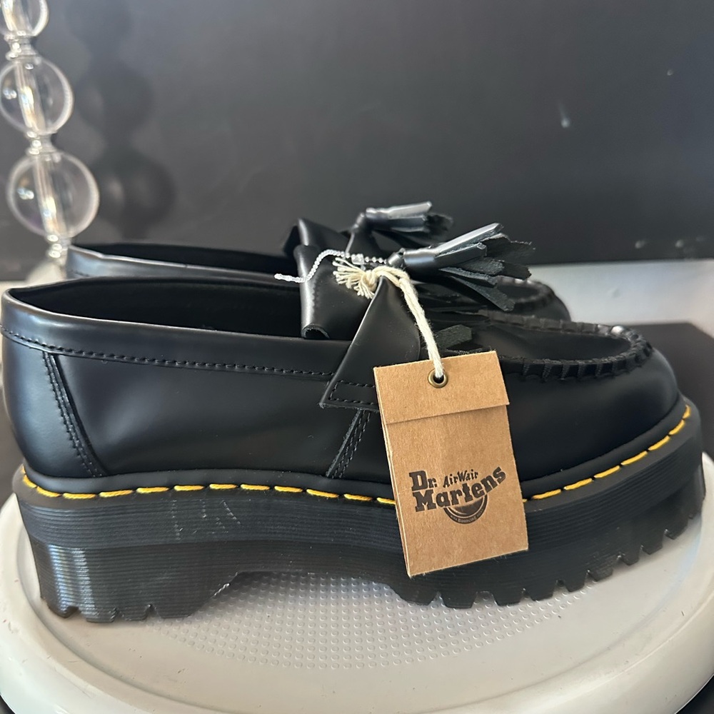 🆕Dr. Martens ADRIAN QUAD PLATFORM Tassel Loafers - Picture 11 of 17